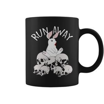 Run Away Bloody Bunny Skeleton Coffee Mug - Monsterry CA