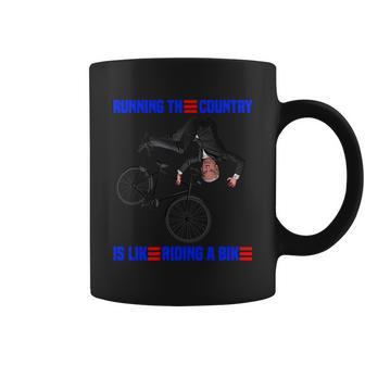 Running The Country Is Like Riding A Bike Biden Bike Coffee Mug - Monsterry DE