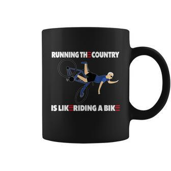 Running The Coutry Is Like Riding A Bike Joe Biden Coffee Mug - Monsterry DE