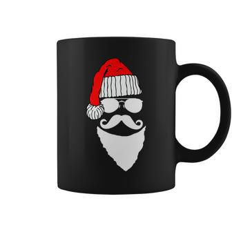 Santa Clause Mustache Face T-Shirt Graphic Design Printed Casual Daily Basic Coffee Mug