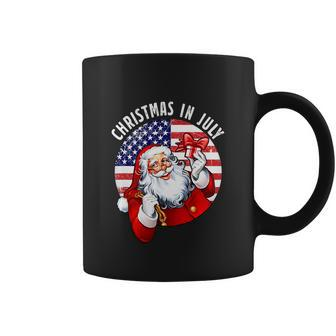 Santa Hat Summer Party Funny Christmas In July Coffee Mug - Monsterry