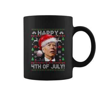 Santa Joe Biden Happy 4Th Of July Ugly Christmas Sweater Coffee Mug - Monsterry DE