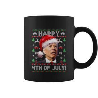 Santa Joe Biden Happy 4Th Of July Ugly Christmas Tshirt Coffee Mug - Monsterry UK