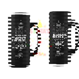 Santas Favorite Ho Xmas Christmas Santa Hat Funny Lights Coffee Mug - Thegiftio UK