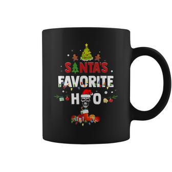 Santas Favorite Ho Xmas Christmas Santa Hat Funny Lights Coffee Mug - Thegiftio UK