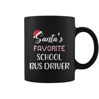 Santas Favorite School Bus Driver Pajama Christmas Funny Gift Graphic Design Printed Casual Daily Basic Coffee Mug - Thegiftio UK