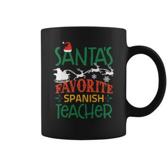 Santas Favorite Spanish Teacher Xmas Outfit Coffee Mug - Thegiftio UK
