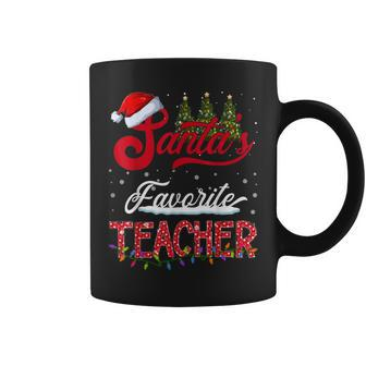 Santas Favorite Teacher Family Matching Group Christmas Coffee Mug - Thegiftio