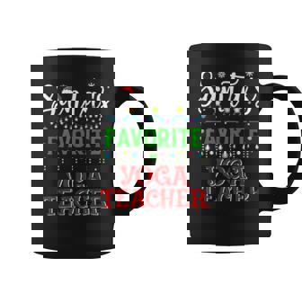 Santas Favorite Yoga Teacher Matching Family Xmas Pajamas Coffee Mug - Thegiftio