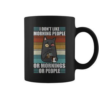 Sarcastic Cat Moody Morning People Coffee Lazy Kitty Gift Graphic Design Printed Casual Daily Basic Coffee Mug - Thegiftio UK