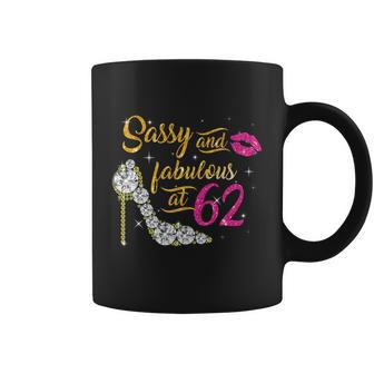 Sassy And Fabulous At 62 Years Old 62Nd Birthday Shoe Lip Coffee Mug - Monsterry