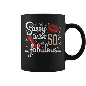 Sassy Classy And Fabulous Since 1972 50 Years Old Birthday Coffee Mug - Seseable