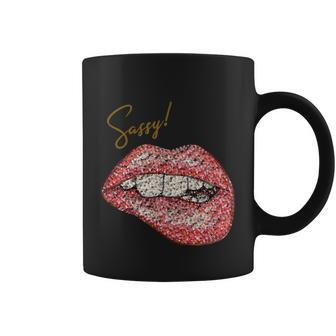 Sassy Lips Sexy Girl Graphic Sexy Lips Biting Graphic Design Printed Casual Daily Basic Coffee Mug - Thegiftio UK