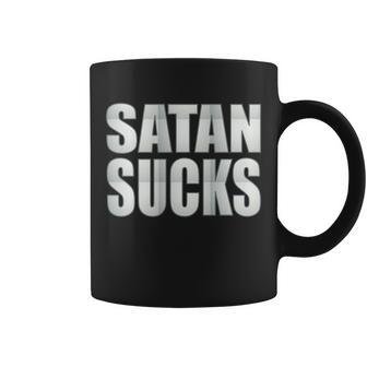 Satan Sucks Tshirt Coffee Mug - Monsterry