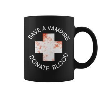 Save A Vampire Donate Blood Tshirt Coffee Mug - Monsterry