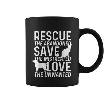 Save Love Rescue Animals Rescue Adopt Dog Lovers Coffee Mug - Monsterry DE