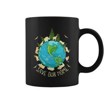 Save Our Home Animals Wildlife Conservation Earth Day Coffee Mug - Monsterry DE