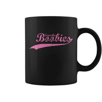 Save The Boobies Retro Breast Cancer Tshirt Coffee Mug - Monsterry UK