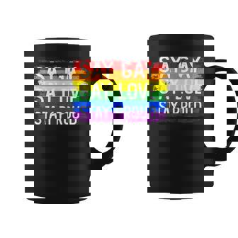 Say Gay Say Love Stay Proud Florida Gay Lgbtq Gay Rights Coffee Mug - Thegiftio