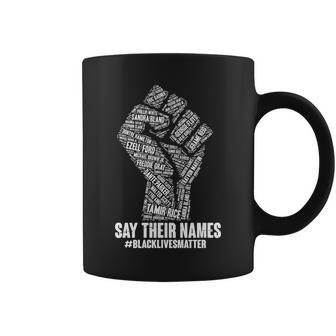 Say Their Names Blacklivesmatter Tshirt Coffee Mug - Monsterry