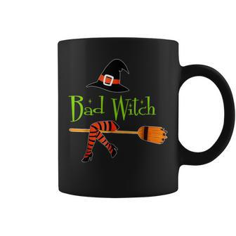 Scary Bad Witch Fly Broomstick Halloween Costume Good Witch Coffee Mug - Seseable
