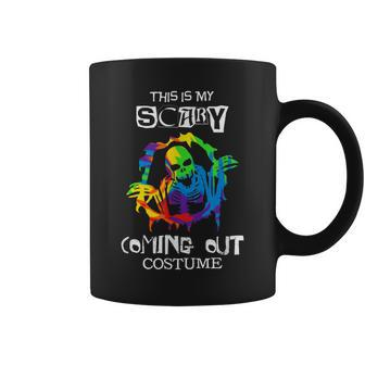 Scary Coming Out Costume Gay Halloween Funny Lgbt Pride Coffee Mug - Thegiftio UK