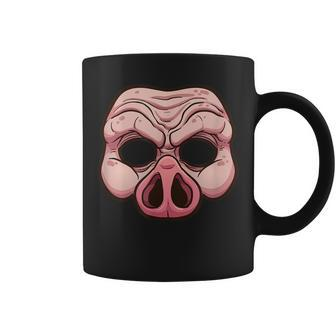 Scary Halloween Inspired Evil Pig Mask Trick Or Treat Gift Coffee Mug - Seseable