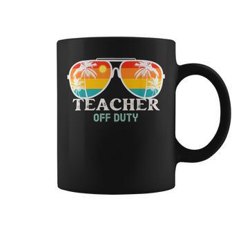 School Teacher Off Duty Sunglasses Beach Sunset Summer Coffee Mug - Seseable