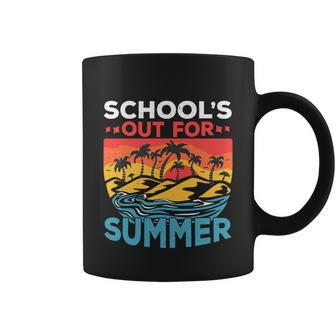 Schools Out For Summer Teacher Cool Retro Vintage Last Day Graphic Design Printed Casual Daily Basic Coffee Mug - Thegiftio UK