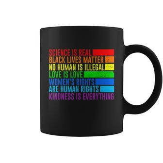 Science Is Real Black Lives Matter Love Is Love Lgbt Pride Graphic Design Printed Casual Daily Basic Coffee Mug - Thegiftio UK