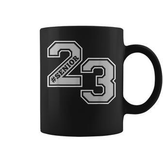 Senior 23 - Senior 2023 Retro White & Gray Grad Swag Gift Coffee Mug - Thegiftio UK