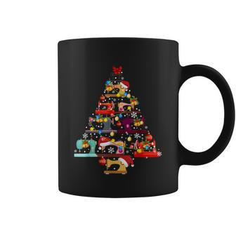 Sewing Machines Christmas Tree Quilt Sewing Lovers Xmas Graphic Design Printed Casual Daily Basic Coffee Mug - Thegiftio UK