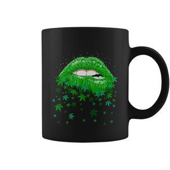 Sexy Lips Cannabis Marijuana Weed Pot Leaf Lover Gift Graphic Design Printed Casual Daily Basic Coffee Mug - Thegiftio UK