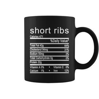 Short Ribs Nutrition Facts Label Coffee Mug - Monsterry