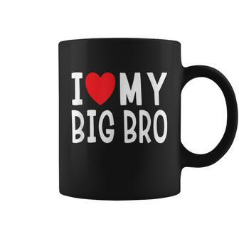 Sibling Quote I Love My Big Bro Heart Brother Coffee Mug - Thegiftio UK