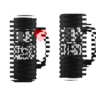 Sibling Quote I Love My Big Bro Heart Brother Coffee Mug - Thegiftio