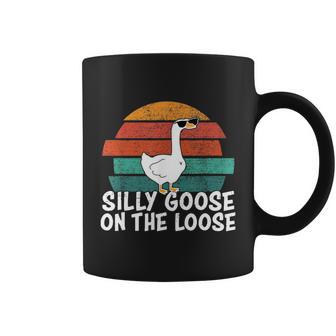 Silly Goose On The Loose Vintage Retro Sunset Tshirt Coffee Mug - Monsterry AU