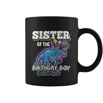 Sister Of The Birthday Boy Matching Family Dinosaur Birthday Coffee Mug - Thegiftio UK