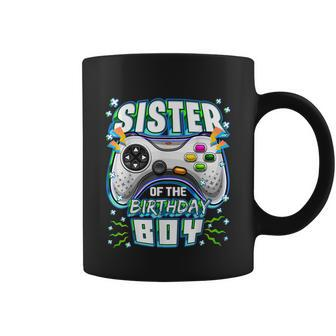 Sister Of The Birthday Boy Matching Video Gamer Party Coffee Mug - Monsterry