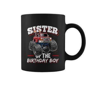 Sister Of The Birthday Boy Monster Truck Birthday Party Funny Gift Coffee Mug - Monsterry CA