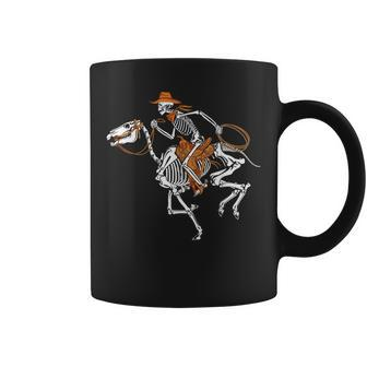Skeleton Cowboy Riding Horse Halloween Rider Costume Men Coffee Mug - Thegiftio UK