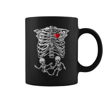 Skeleton Pregnancy Twin Baby Boys X-Ray Halloween Costume Coffee Mug - Thegiftio UK