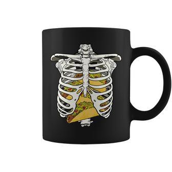 Skeleton Rib Cage Filled With Tacos Tshirt Coffee Mug - Monsterry DE