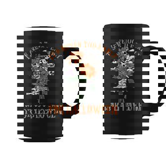 Skeleton Skull Flower Its Never Too Early For Halloween Coffee Mug - Thegiftio