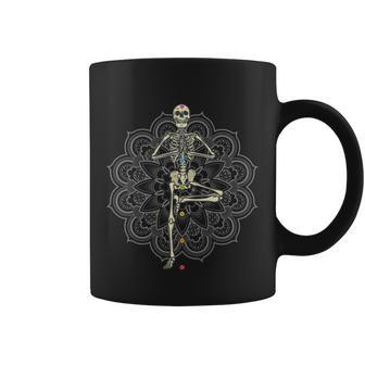 Skeleton Yoga V2 Coffee Mug - Monsterry