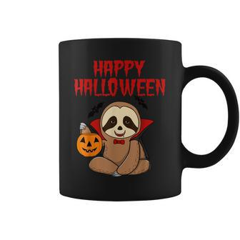 Sloth Halloween Vampire Trick Or Treat Kids Parents Coffee Mug - Seseable