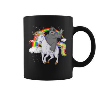 Sloth Riding Unicorn V2 Coffee Mug - Monsterry UK