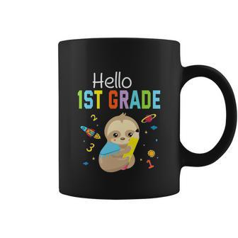 Sloth Student Senior Happy Back To School Hello 1St Grade Coffee Mug - Monsterry DE