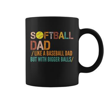 Softball Dad Like A Baseball Dad Vintage Tshirt Coffee Mug - Monsterry