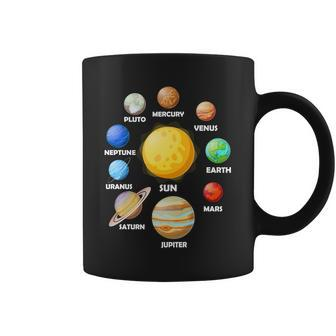 Solar System Planets Sun Mars Coffee Mug - Monsterry